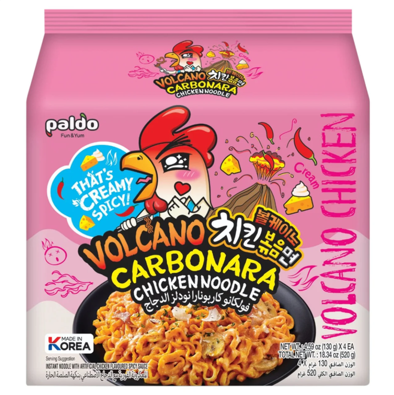 Paldo Volcano Carbonara Chicken Noodle 4pk - Image 1