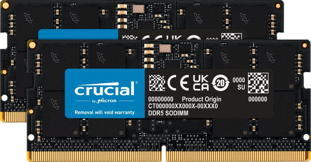 Crucial CT2K16G56C46S5 memory module 32 GB 2 x 16 GB DDR5 ECC - Image 1