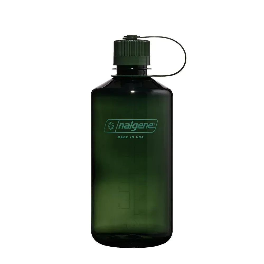 Nalgene Narrow Mouth Sustain Tritan 50% Recycled 1L Bottle Monochrome Jade - Image 1