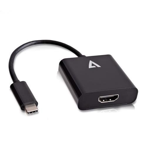 V7 USB-C male to HDMI female Adapter Black - Image 1