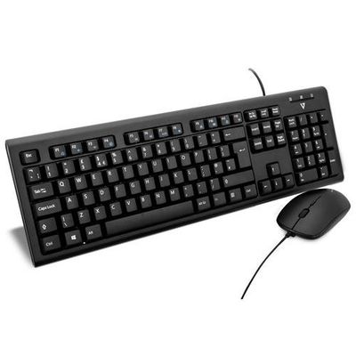 V7 Wired Keyboard and Mouse Combo – UK