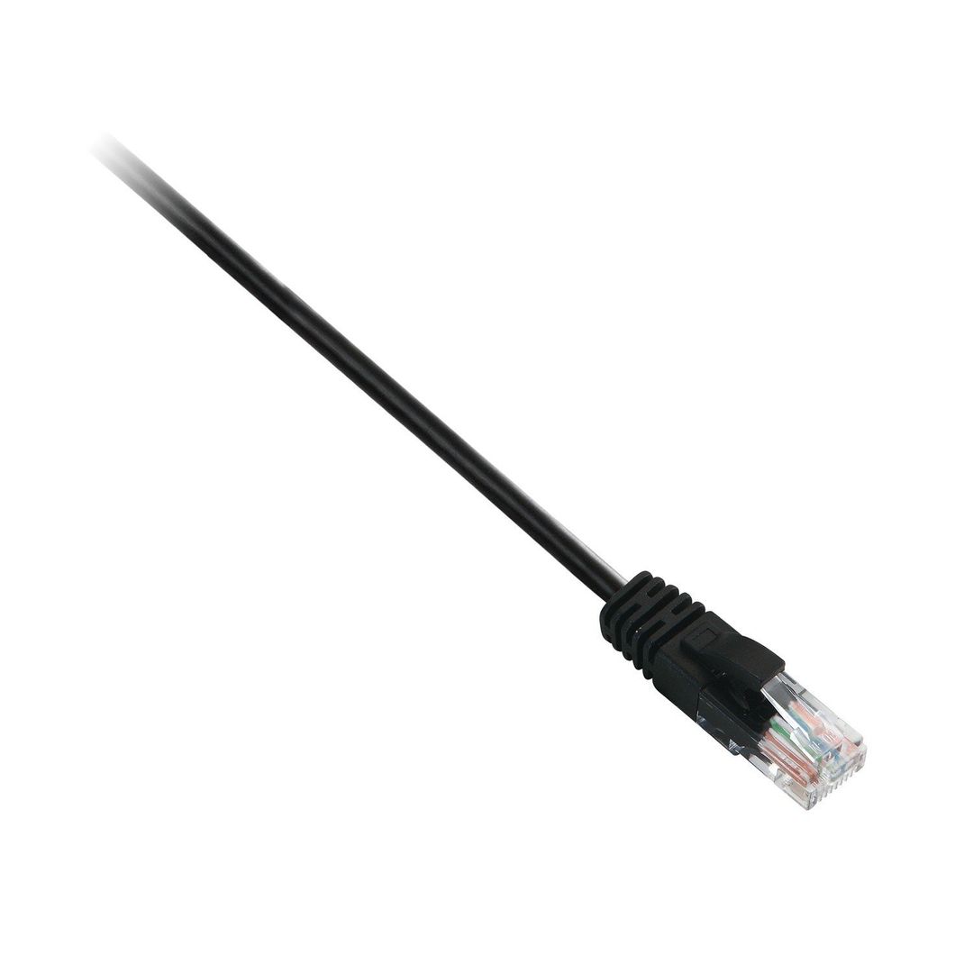 V7 Black Cat6 Unshielded (UTP) Cable RJ45 Male to RJ45 Male 2m 6.6ft - Image 1