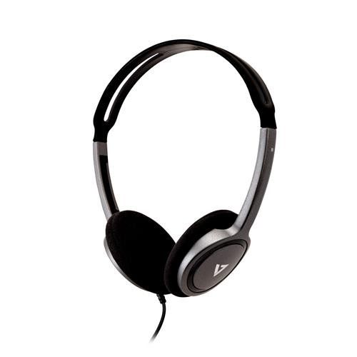 V7 HA310-2EP headphones/headset Wired Head-band Music Black. Silver - Image 1