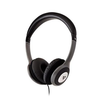 V7 HA520-2EP headphones/headset Wired Head-band Music Black. Silver