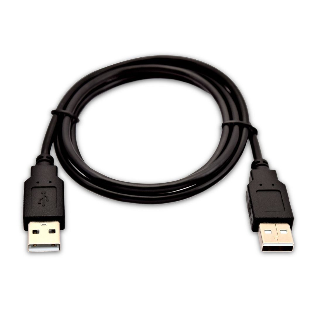 V7 Black USB Cable USB 2.0 A Male to USB 2.0 A Male 1m 3.3ft - Image 1