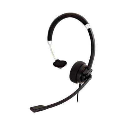 V7 Deluxe Mono Headset. boom mic. Adjustable Headband for PC. Mac. Lap