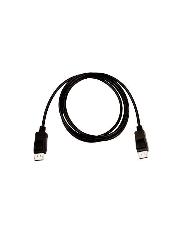 V7 Black Video Cable Pro DisplayPort Male to DisplayPort Male 2m 6.6ft - Image 1
