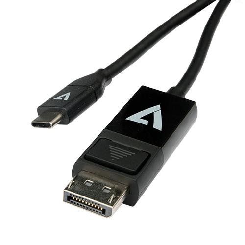 V7 V7UCDP-2M cable gender changer USB Type-C 3.2 Gen 1 DisplayPort Bla - Image 1