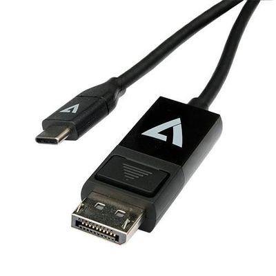 V7 V7UCDP-2M cable gender changer USB Type-C 3.2 Gen 1 DisplayPort Bla