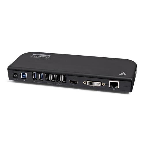 V7 UDDS2 laptop dock/port replicator Docking USB 2.0 Black - Image 1