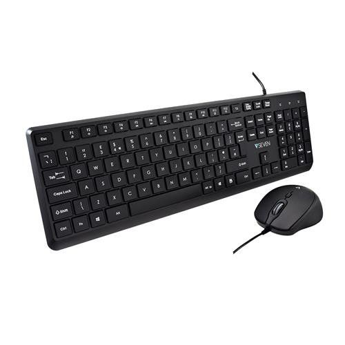 V7 CKU350UK USB Keyboard and Mouse Combo - UK Layout - Image 1