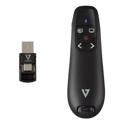 V7 WP500C Wireless Presenter Dual USB-C + USB-A - 2.40 GHz RF - Black - Thumbnail 3