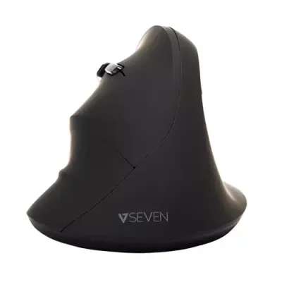 V7 MW400L Left Hand 2.4Ghz Vertical Ergonomic Mouse - Black - Wireless - Thumbnail 3