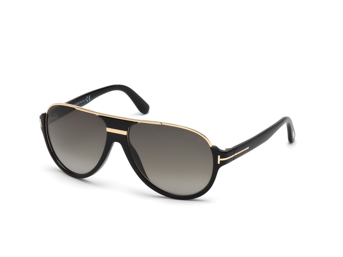 TOM FORD Mężczyzna TOM FORD FT0334 DIMITRY 01P Okulary przeciwsłoneczne Acetat Czarny Zielony Pilot Normalna Zacieniony - Image 1