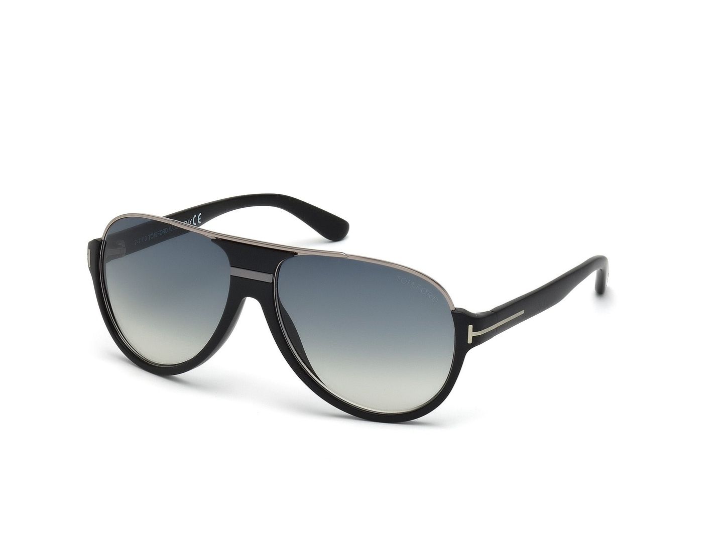 TOM FORD Mężczyzna TOM FORD FT0334 DIMITRY 02W Okulary przeciwsłoneczne Acetat Czarny Niebieski Pilot Normalna Zacieniony - Image 1