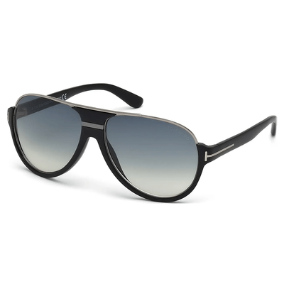 TOM FORD Mężczyzna TOM FORD FT0334 DIMITRY 02W Okulary przeciwsłoneczne Acetat Czarny Niebieski Pilot Normalna Zacieniony - Thumbnail 2