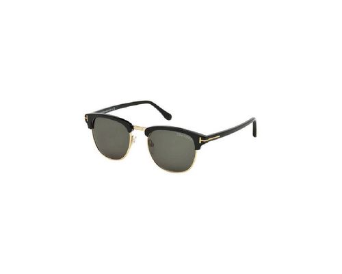TOM FORD Mężczyzna TOM FORD FT0248 HENRY 05N Okulary przeciwsłoneczne Acetat Czarny Zielony Kwadratowy Normalna