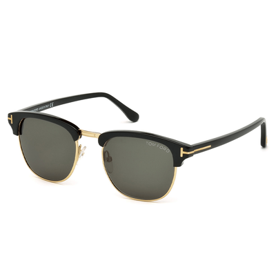 TOM FORD Mężczyzna TOM FORD FT0248 HENRY 05N Okulary przeciwsłoneczne Acetat Czarny Zielony Kwadratowy Normalna - Thumbnail 2