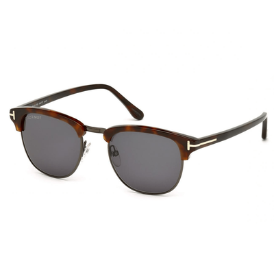 TOM FORD Mężczyzna TOM FORD FT0248 HENRY 52A Okulary przeciwsłoneczne Acetat Ciemna hawana Dym Kwadratowy Normalna - Thumbnail 2