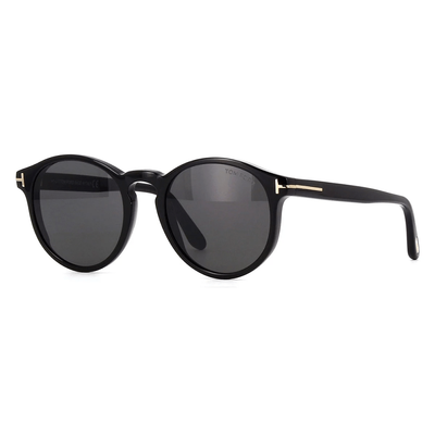 TOM FORD Unisex TOM FORD FT0591 IAN-02 01A Okulary przeciwsłoneczne Acetat Czarny Szary Okrągły Normalna - Thumbnail 2