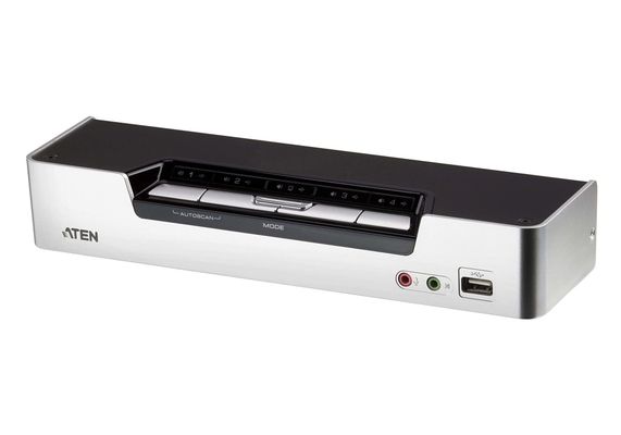 ATEN CS1794 KVM switch Rack mounting Black. Stainless steel