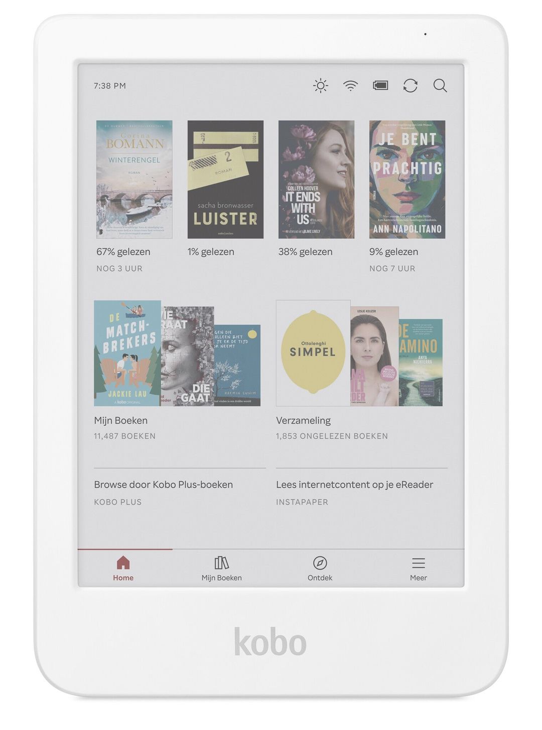 Kobo Clara Colour e-book reader Touchscreen 16 GB Wi-Fi White - Image 1