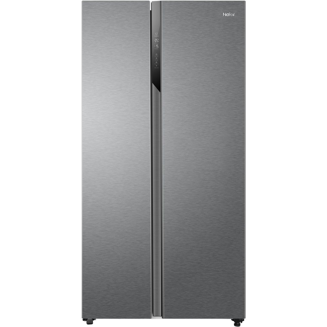 HAIER HSR3918ENPG American-Style Fridge Freezer - Silver, Silver/Grey - Image 1