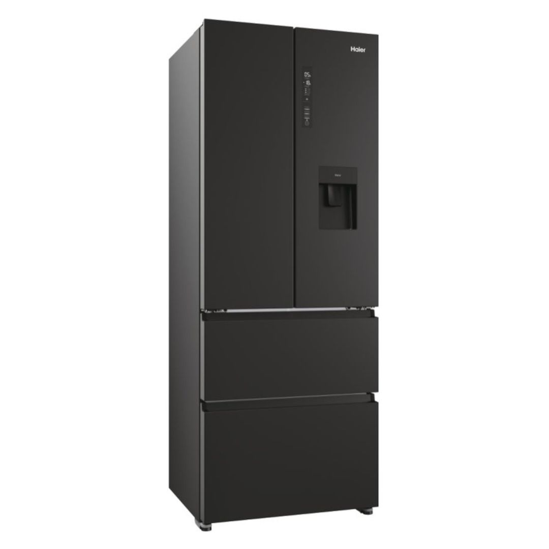 Haier FD 70 Series 5 444 Litre French Style American Fridge Freezer - Black - Image 1