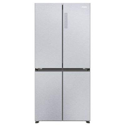 HAIER HCR3818ENMM Fridge Freezer - Platinum Inox, Silver/Grey