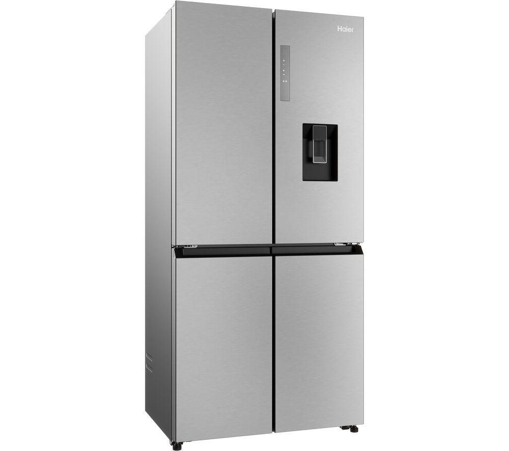 Haier Series 3 463 Litre Four Door American Fridge Freezer - Platinum Inox - Image 1