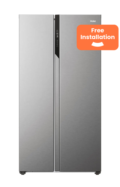 Haier HSR5918DNMP Series 3 American Fridge Freezer Non Ice & Water - PLATINUM INOX