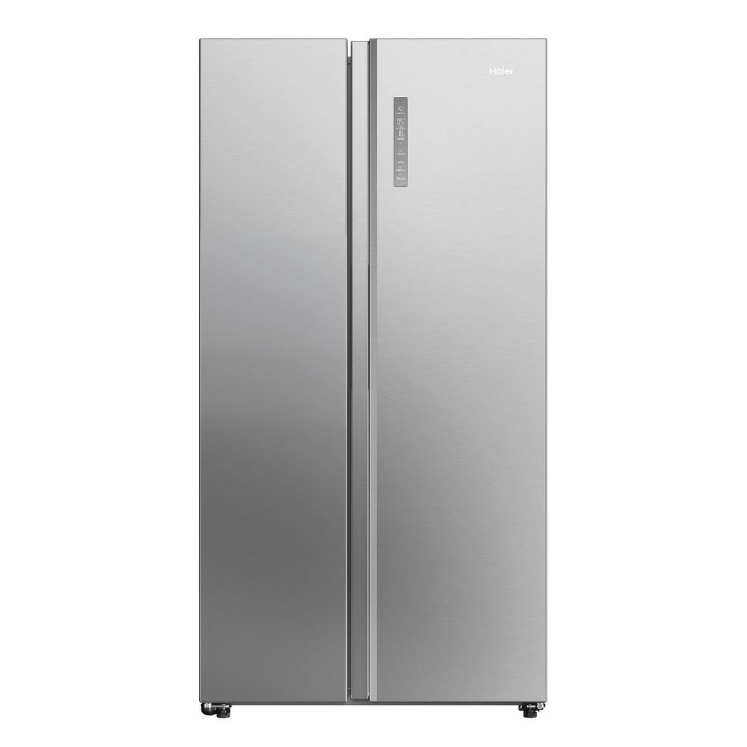 Haier Series 5 615 Litre Side-by-Side American Fridge Freezer - Stainless Steel - Image 1