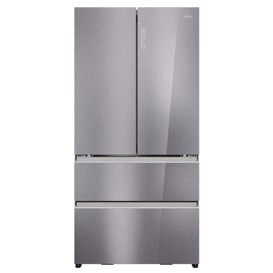 HAIER Series 7 HFR79F19EFGK Fridge Freezer - Sapphire Glass, Silver/Grey - Image 1