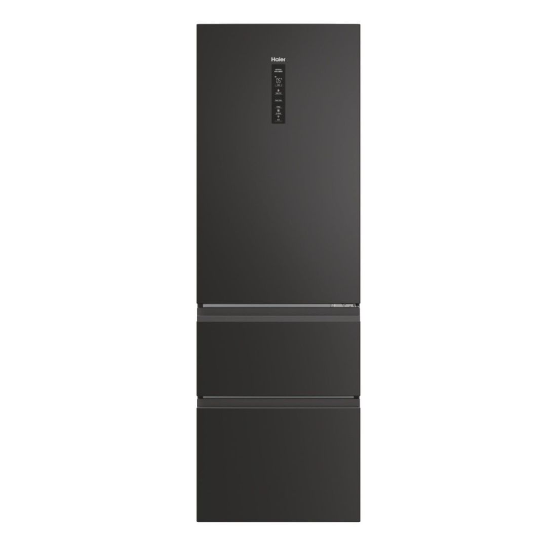 HAIER HTW3618EWPB Smart Fridge Freezer - Slate Black, Black - Image 1