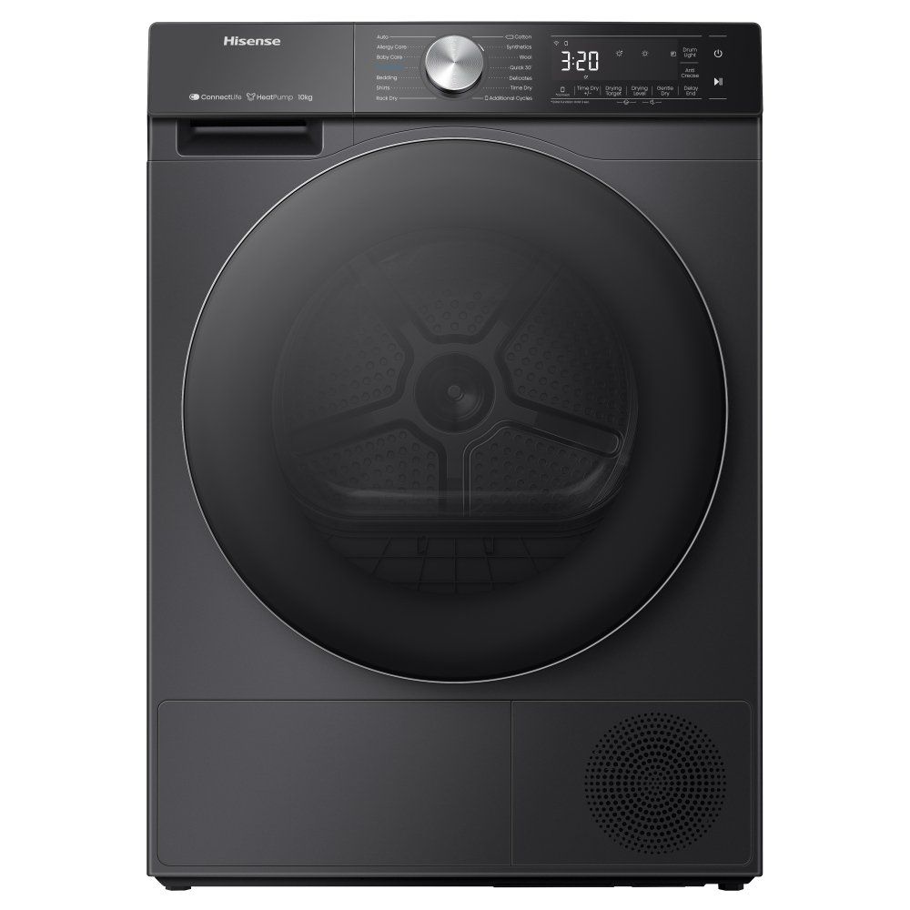 Hisense DH5S102BB 10kg 5S Series Heat Pump Condenser Tumble Dryer - BLACK - Image 1