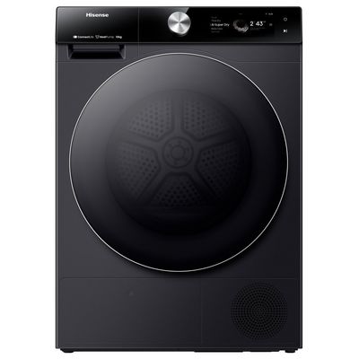HISENSE 7S Series DH7S107BB AI WiFi-enabled 10 kg Heat Pump Tumble Dryer - Black, Black