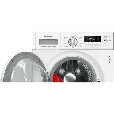 HISENSE 3 Series WD3M841BWI Integrated 8 kg Washer Dryer - White, White
