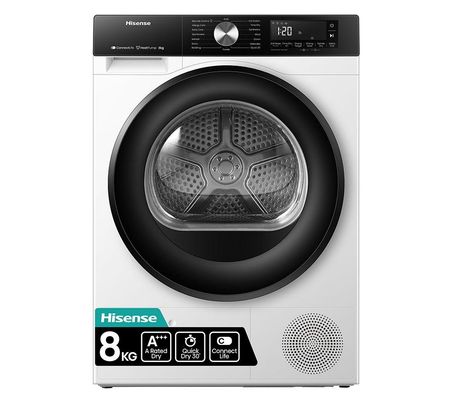 Hisense DH3S802BW3 8kg 3S Series Heat Pump Dryer - WHITE