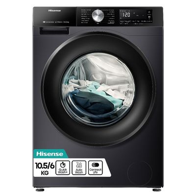 HISENSE 3S Series WD3S1043BB3 WiFi-enabled 10 kg Washer Dryer - Black, Black