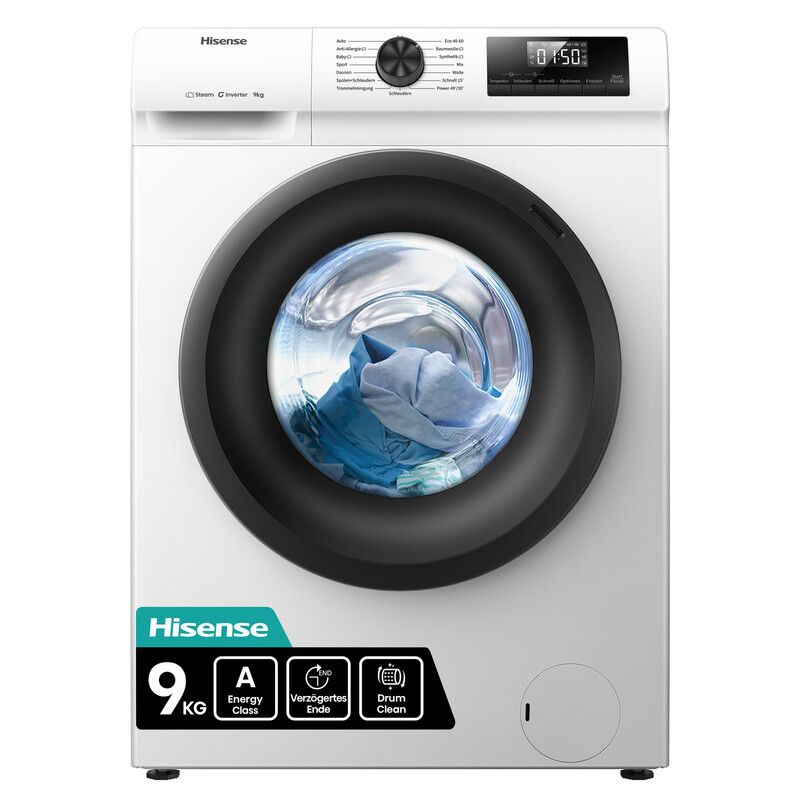 HISENSE 1 Series WF1Q9041BW 9 kg 1400 Spin Washing Machine - White, White - Image 1