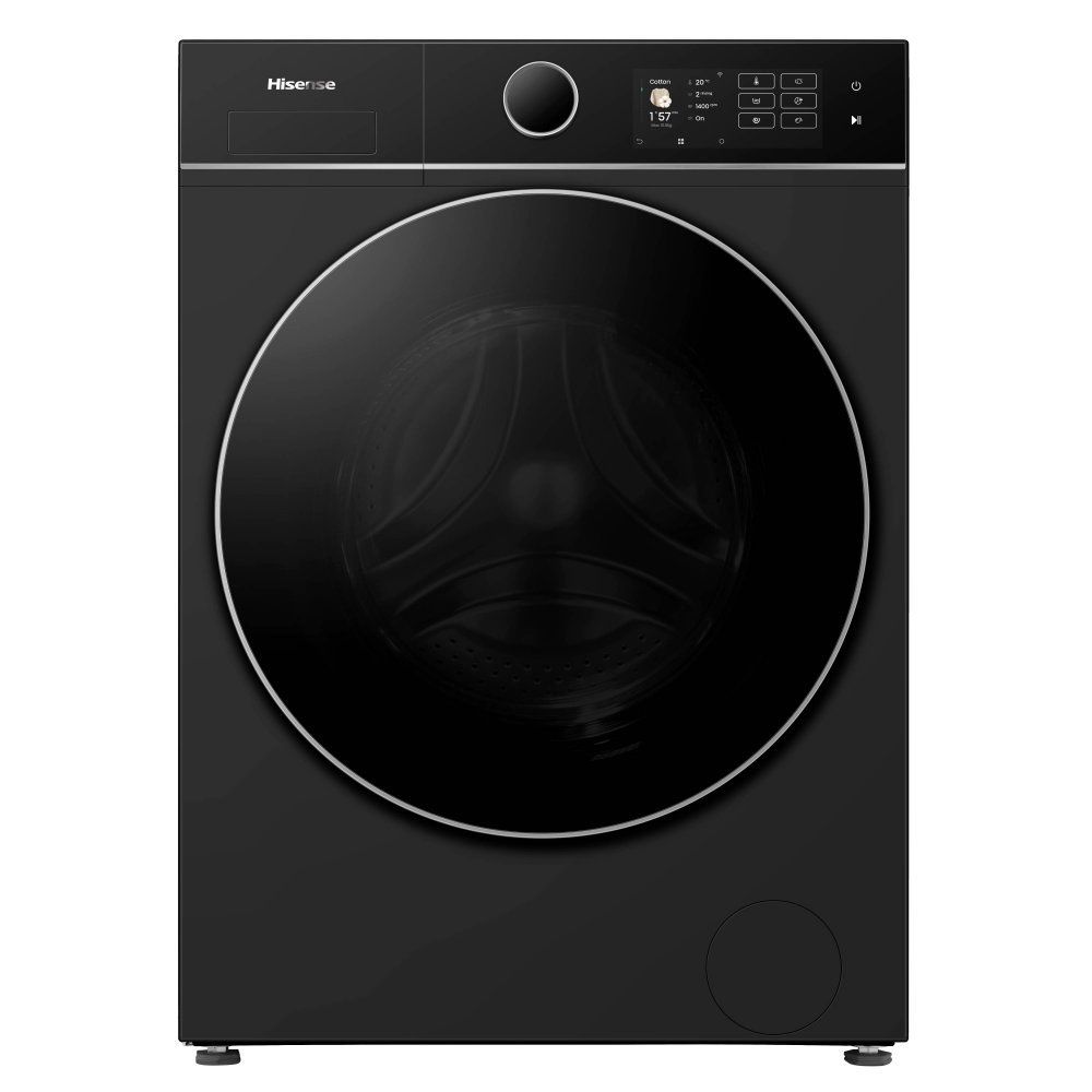 HISENSE KitchenFit 5i Series WF5I1045BBQ WiFi-enabled 10.5 kg 1400 Spin Washing Machine - Black, Black - Image 1