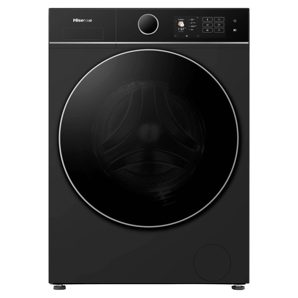HISENSE KitchenFit 5i Series WF5I1245BBR WiFi-enabled 12 kg 1400 Spin Washing Machine - Black, Black - Image 1