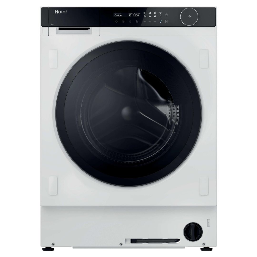 HAIER Series 8 HWB100B14858U1UK Integrated WiFi-enabled 10 kg 1400 Spin Washing Machine, White,Black - Image 1