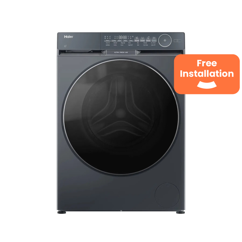 Haier HW100-B14387GUUK X9 10kg Freestanding Washing Machine 1400rpm - GRAPHITE - Image 1