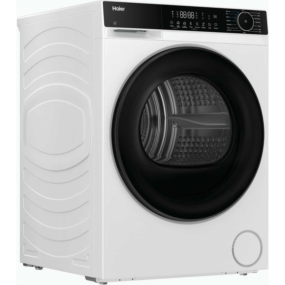 Haier HD80-D357U1 Series 5 8kg Wifi Heat Pump Condenser Tumble Dryer - WHITE - Image 1