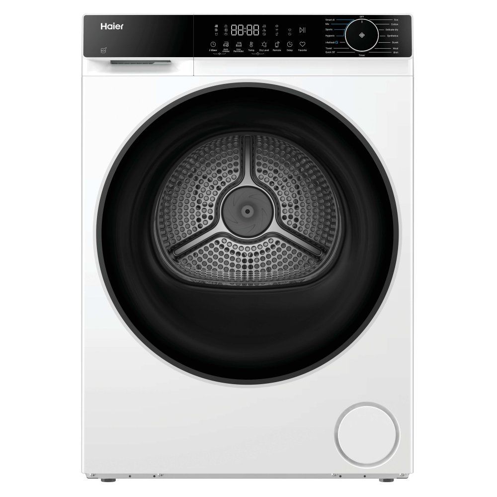 Haier HD120-E357U1-UK 12kg Heat Pump Condenser Dryer - WHITE - Image 1