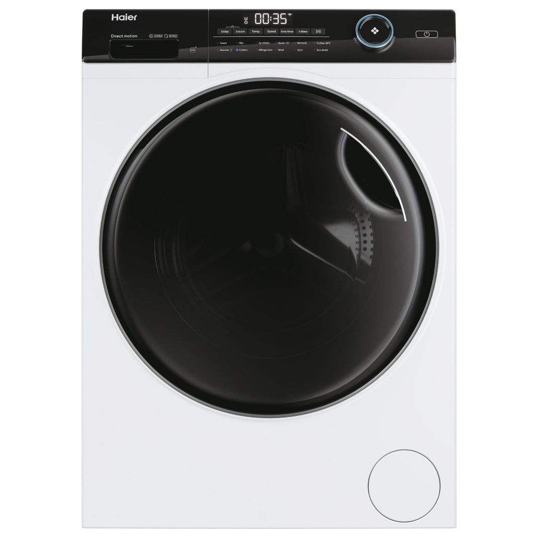 Haier I-Pro Series 5 9kg Washing Machine - Smart W-Fi Quiet A-Rated - Freestanding White - HW90-B14959U1 - Image 1