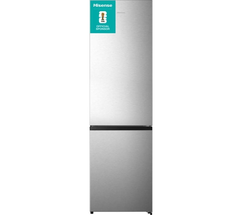 Hisense 336 Litre 60/40 Freestanding Fridge Freezer - Stainless Steel - Image 1