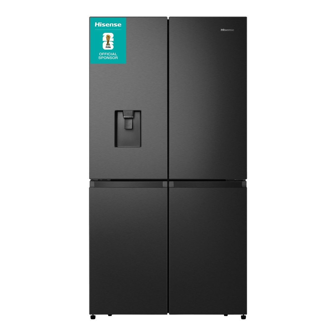 HISENSE PureFlat RQ758N4SWFE Smart Fridge Freezer - Black Stainless Steel, Stainless Steel - Image 1
