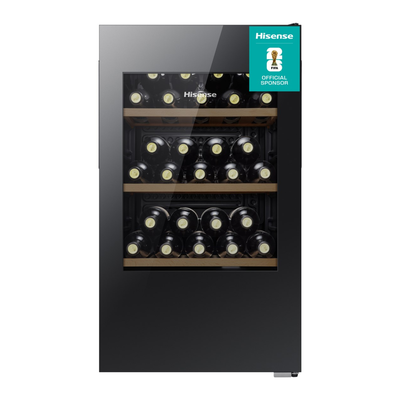 Hisense 30 Bottle Single Zone Wine Cooler - Black - Thumbnail 2